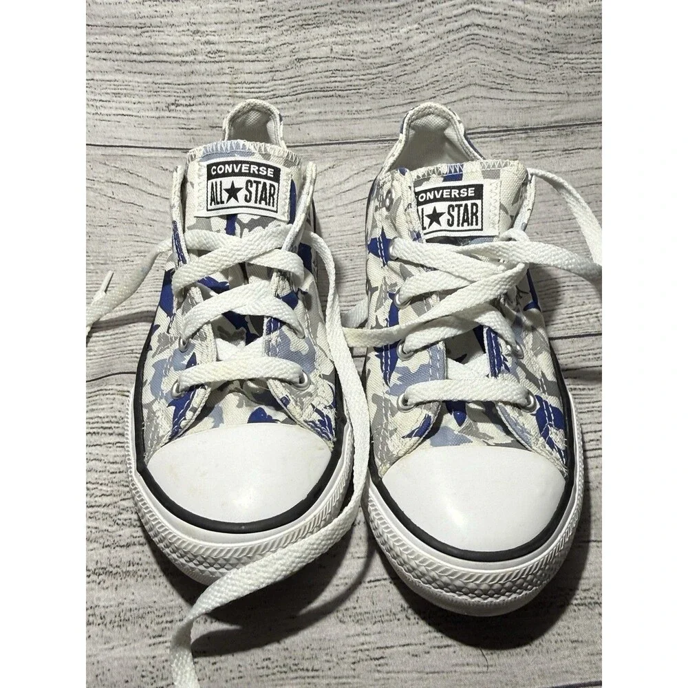 Converse Chuck Taylor Shark All Star Blue White Youth Size 2